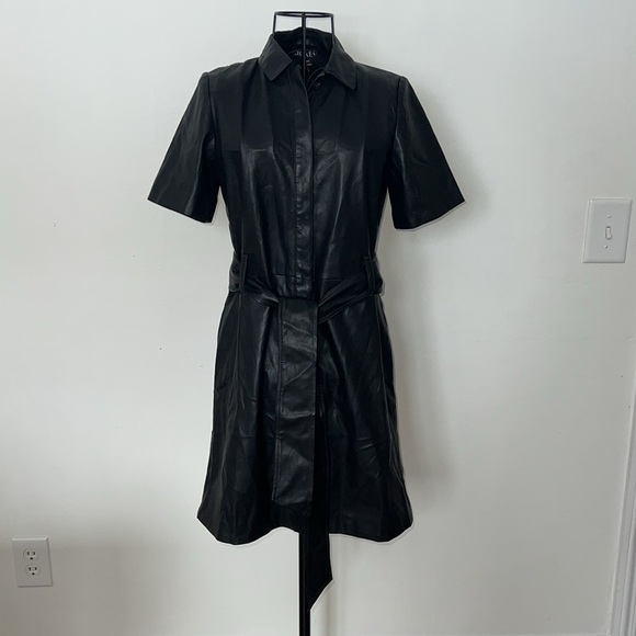 J. Crew Button-front faux-leather dress Size XXS - Picture 2 of 7
